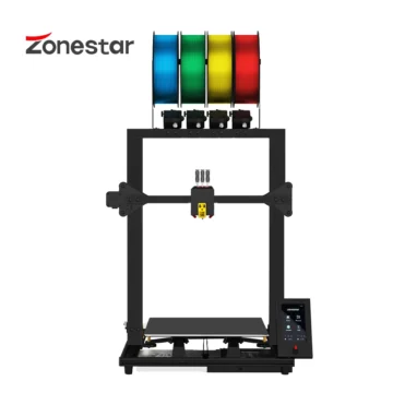 ZONESTAR New Upgrade 4 Extruder 4-IN-1-OUT Mix Color Large Size High Precision Silent Fast Installation FDM 3D Printer DIY Kit 1
