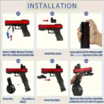 Beads Blaster Toy Gun Manual Automatic Burst 6