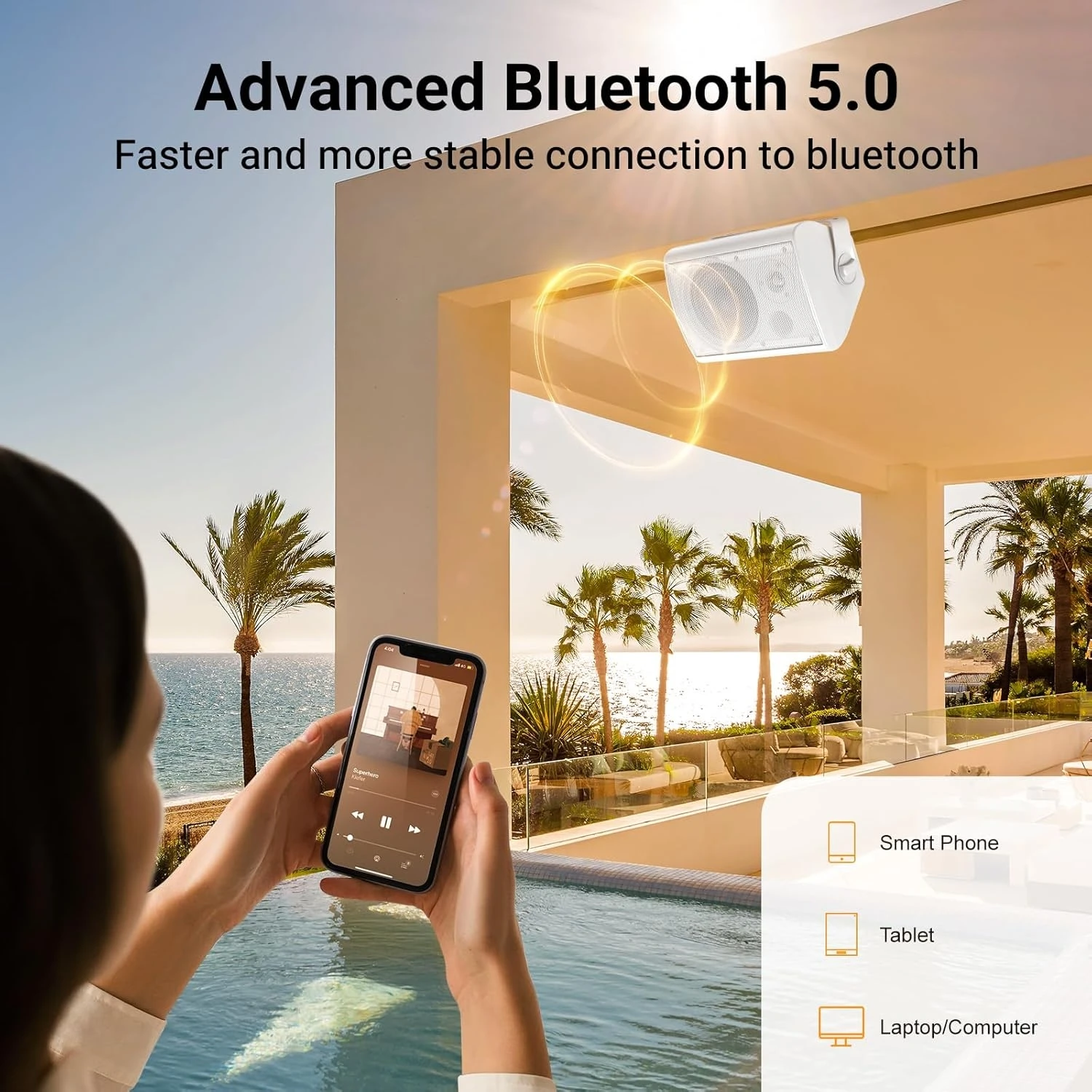 Herdio 65-inch Outdoor Bluetooth Speakers 5 Herdio 6.5-inch Outdoor Bluetooth Speakers 5