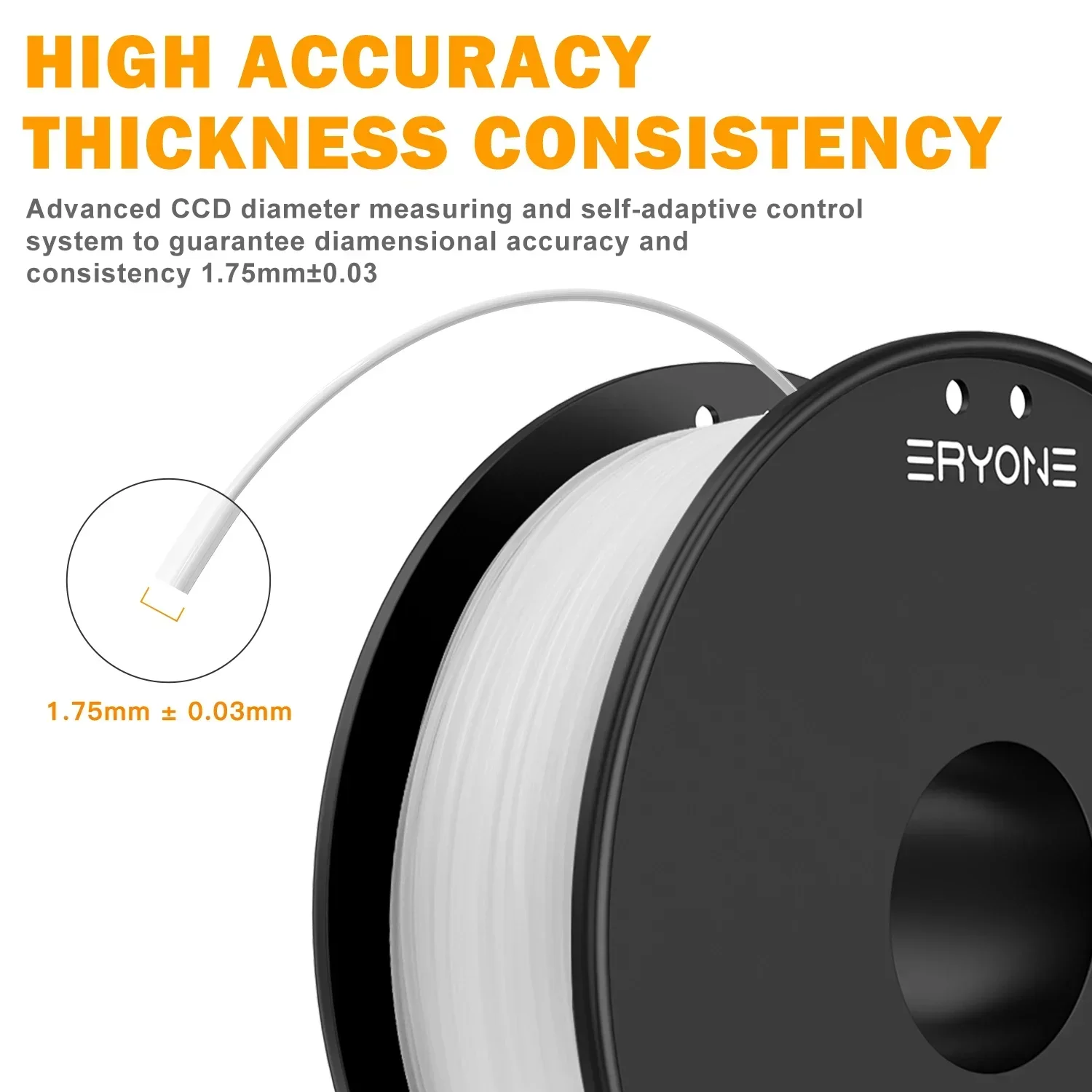 ERYONE 2KG Nylon PA6 3D Printer Filament 175mm 2 ERYONE 2KG Nylon PA6 3D Printer Filament 1.75mm 2