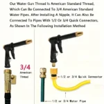 Car High Pressure Water Gun Adjustable Nozzle 2