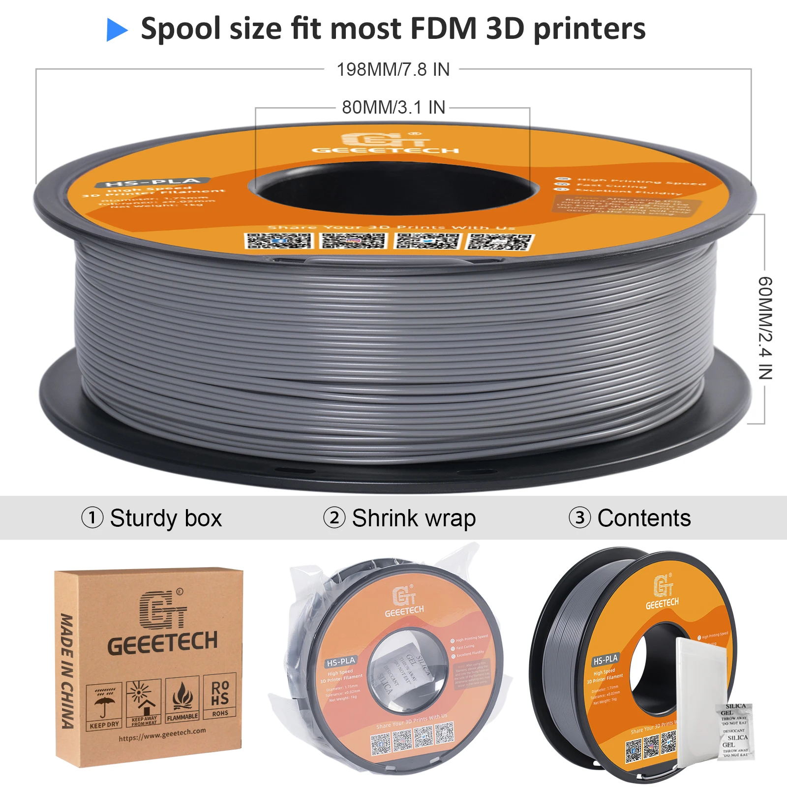 GEEETECH High Speed PLA 3D Printer Filament 5 GEEETECH High Speed PLA 3D Printer Filament 5