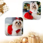 Christmas Dog Coat Dress Warm Pet Costume 3