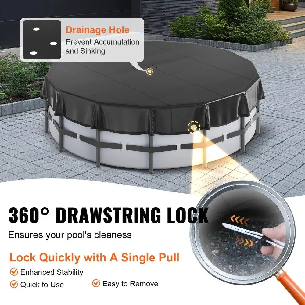 15FT Round Solar Pool Cover Ground Safety 3 15FT Round Solar Pool Cover Ground Safety 3