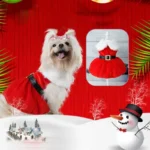 Christmas Dog Coat Dress Warm Pet Costume 1