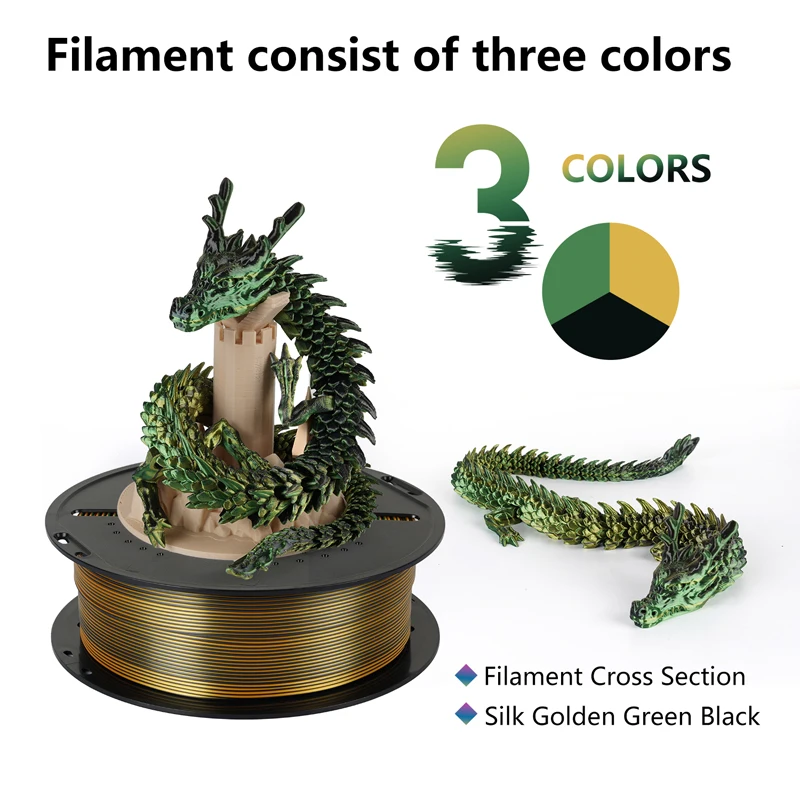 KEEPANG Silk PLA Filament for 3D Printer 5 KEEPANG Silk PLA Filament for 3D Printer 5