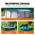15FT Round Solar Pool Cover Ground Safety 5