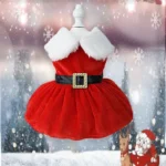Christmas Dog Coat Dress Warm Pet Costume 2