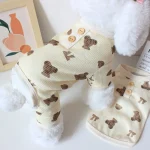 Dog Summer Bear Vest Jumpsuit Clothes 3