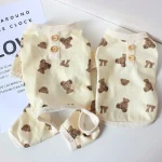 Dog Summer Bear Vest Jumpsuit Clothes 4