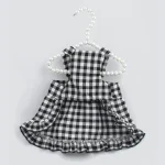 Dog Plaid Skirt with Hat Summer Outfit 5