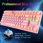 K2 Pink Blue Gaming Keyboard Mouse Set 5