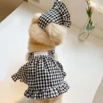 Summer Plaid Pet Dress for Small Dogs 2