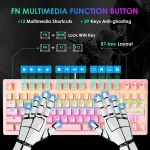 K2 Pink Blue Gaming Keyboard Mouse Set 6