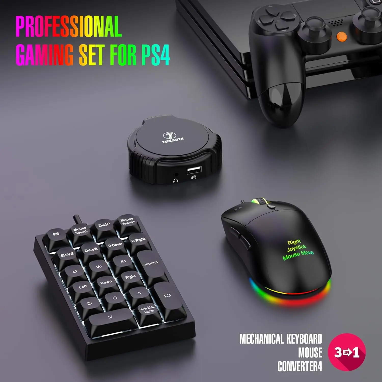 Gaming Keyboard Mouse Converter for PS4 1 Gaming Keyboard Mouse Converter for PS4 1