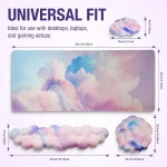 Cloud Wrist Rest and Mouse Pad Set with Coaster 5