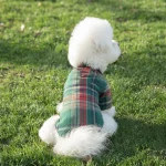 Summer Pet Shirt British Style Plaid Dog Vest Clothes For Small Dogs Chihuahua Cotton Puppy Shirts 2