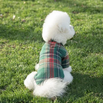 Summer Pet Shirt British Style Plaid Dog Vest Clothes For Small Dogs Chihuahua Cotton Puppy Shirts 2