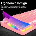 K2 Pink Blue Gaming Keyboard Mouse Set 2