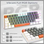 ZIYOU LANG T60 Wired Mechanical Gaming Keyboard and Mouse Combo Portable with Rainbow Backlit Honeycomb Mice Coiled 3