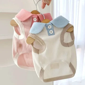 Summer Pet Dog Shirt Breathable Dog Clothes Fashion Puppy Vest Cute Solid Cat Shirt Soft Pet Costumes Chihuahua Dog Clothes 1