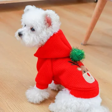 Warm Christmas Dog Skirt Dress 2