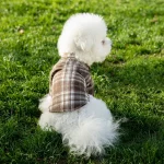 Summer Pet Shirt British Style Plaid Dog Vest Clothes For Small Dogs Chihuahua Cotton Puppy Shirts 6