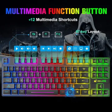 T87 Wireless Gaming Keyboard Mouse Combo 2 | PricZone