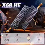 MAMBASNAKE x Attack Shark X68 HE Gaming Keyboard & R1 Mouse Combo,8KHz Magnetic Switch Keyboard 2