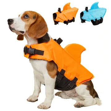 Shark Fin Dog Life Jacket with Handle 1