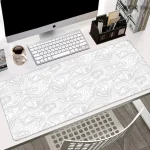 Large Gaming Mouse Pad Gamer Big Mouse Mat Computer Locking Edge MousePad 90x40cm Keyboard Desk Black and White Mice Pad 1