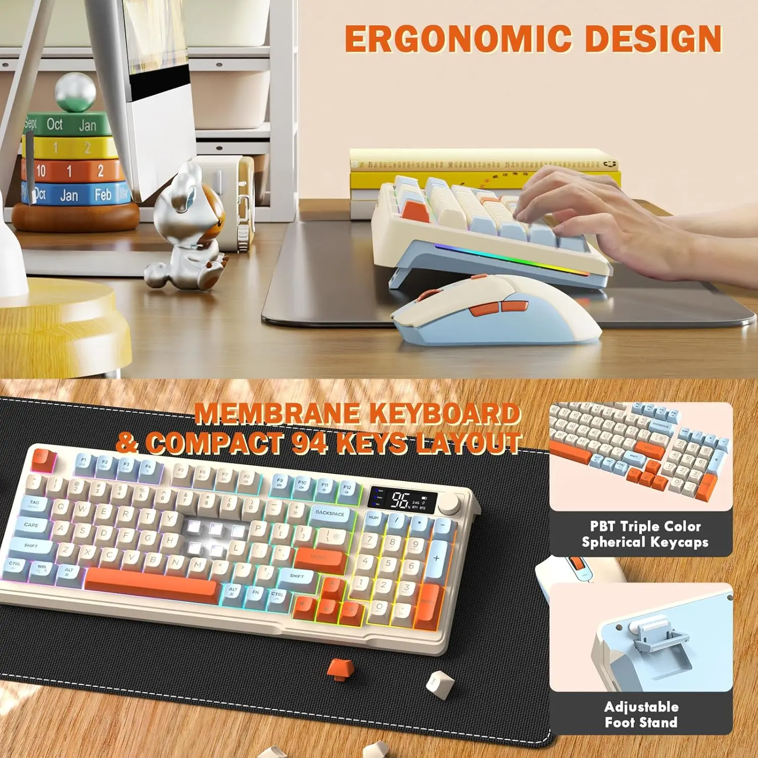 Wireless LED Keyboard Mouse Combo T96 6 Wireless LED Keyboard Mouse Combo T96 6