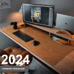 Retro Large PU Suede Mouse Pad Desk Mat 1