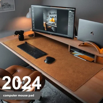 Retro Large PU Suede Mouse Pad Desk Mat 1