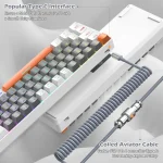 ZIYOU LANG T60 Wired Mechanical Gaming Keyboard and Mouse Combo Portable with Rainbow Backlit Honeycomb Mice Coiled 5