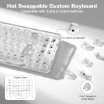 Transparent RGB Wireless Gaming Keyboard 4