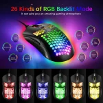 MAMBANAKE x ZIYOUANG AK33 Gaming Keyboard,M5 Mouse,Rainbow LED Backlit Mechanical Keyboard 4
