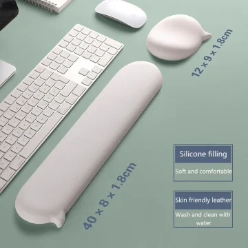Chat Bubble Silicone Mouse Pad with Keyboard Wrist Rest 1