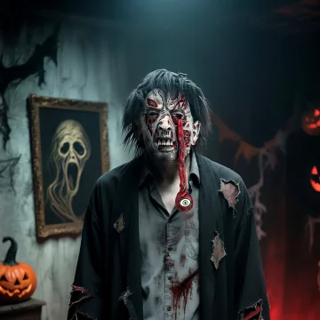 Realistic Latex Horror Mask for Cosplay 1