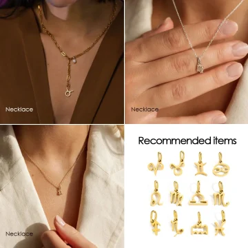 Zodiac Constellation Stainless Steel Charms Set 2