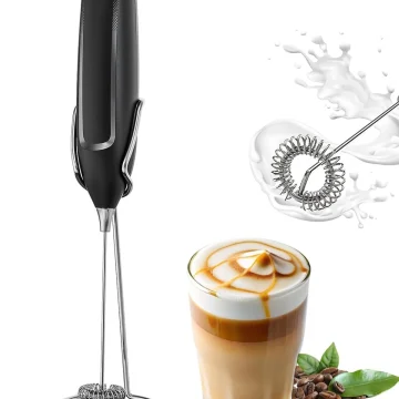 Electric Milk Frother Wand for Coffee Drinks 1