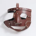 Roman Gladiator Leather Mask Helmet for Cosplay 5