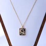 Moon Star Pendant Necklace with Book Charm 4