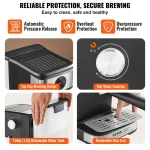 15 Bar Espresso Machine with Milk Frother 6