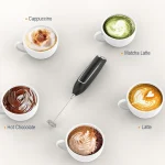 Electric Milk Frother Wand for Coffee Drinks 5