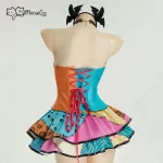 MEOWCOS Gothic Corset Skirt Set with Headband 3