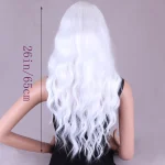 Noble White Long Wavy Cosplay Wig 26 Inch 6