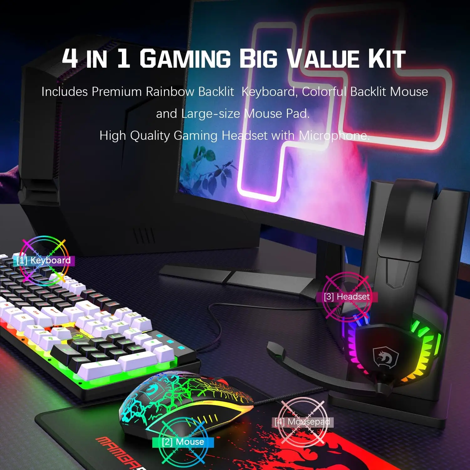 MANBASNAKE T11 Gaming Keyboard Mouse Combo 2 MANBASNAKE T11 Gaming Keyboard Mouse Combo 2
