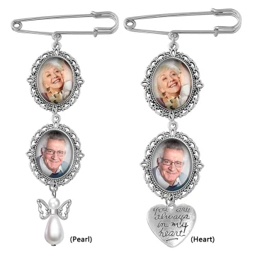 Bridal Bouquet Photo Charm Pearl Gem Pendant 2 | PricZone