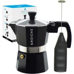 Stovetop Moka Pot Espresso Maker with Milk Frother 2